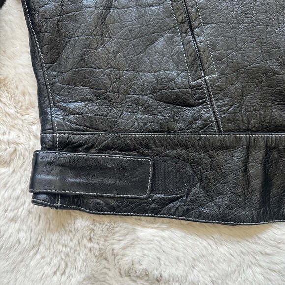 Xelement Black Leather Motorcycle Jacket Women's Small - Picture 8 of 8